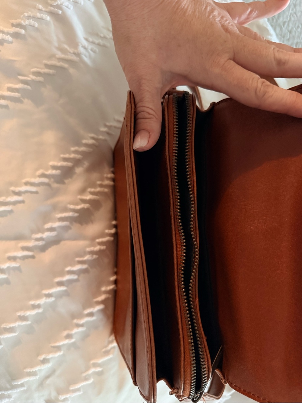 Matt & Nat Cognac Orange Vegan Crossbody Bag - Picture 6 of 10